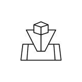 Icona del profilo dell'ologramma di robotica I segni ed i simboli possono essere usati per il web, logo, app mobile, UI, UX royalty illustrazione gratis Icona del profilo dell'ologramma di robotica I segni ed i simboli possono essere usati per il web, logo, app mobile, UI, UX royalty illustrazione gratis