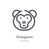 icona del profilo dell'orangutan linea isolata illustrazione di vettore dalla raccolta degli animali icona sottile editabile dell royalty illustrazione gratis icona del profilo dell'orangutan linea isolata illustrazione di vettore dalla raccolta degli animali icona sottile editabile dell royalty illustrazione gratis