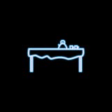 icona del tavolo da cucina nello stile al neon Uno dell'icona della raccolta della mobilia può essere usato per UI, UX royalty illustrazione gratis icona del tavolo da cucina nello stile al neon Uno dell'icona della raccolta della mobilia può essere usato per UI, UX royalty illustrazione gratis