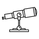 Icona del telescopio di ricerca spaziale, stile del profilo illustrazione vettoriale Icona del telescopio di ricerca spaziale, stile del profilo illustrazione vettoriale