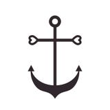 Icona dell'ancora nelle forme di cuore Simbolo nautico del segno Ancho della nave royalty illustrazione gratis Icona dell'ancora nelle forme di cuore Simbolo nautico del segno Ancho della nave royalty illustrazione gratis