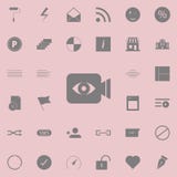 Icona dell'occhio della macchina fotografica insieme universale delle icone di web per il web ed il cellulare royalty illustrazione gratis Icona dell'occhio della macchina fotografica insieme universale delle icone di web per il web ed il cellulare royalty illustrazione gratis