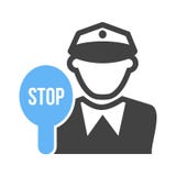 Icona della polizia stradale illustrazione vettoriale Icona della polizia stradale illustrazione vettoriale