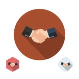 Icona della stretta di mano del partner illustrazione vettoriale Icona della stretta di mano del partner illustrazione vettoriale