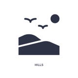 icona delle colline su fondo bianco Illustrazione semplice dell'elemento dal concetto della natura royalty illustrazione gratis icona delle colline su fondo bianco Illustrazione semplice dell'elemento dal concetto della natura royalty illustrazione gratis