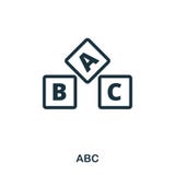 Icona di ABC Linea progettazione dell'icona di stile Ui Illustrazione dell'icona di ABC pittogramma isolato su bianco Pronto per royalty illustrazione gratis Icona di ABC Linea progettazione dell'icona di stile Ui Illustrazione dell'icona di ABC pittogramma isolato su bianco Pronto per royalty illustrazione gratis