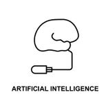 Icona di intelligenza artificiale Elemento dell'icona di tecnologie con il nome per i apps mobili di web e di concetto Linea sott royalty illustrazione gratis Icona di intelligenza artificiale Elemento dell'icona di tecnologie con il nome per i apps mobili di web e di concetto Linea sott royalty illustrazione gratis