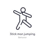 icona di salto del profilo dell'uomo del bastone linea isolata illustrazione di vettore dalla raccolta di comportamento salto sot illustrazione vettoriale icona di salto del profilo dell'uomo del bastone linea isolata illustrazione di vettore dalla raccolta di comportamento salto sot illustrazione vettoriale