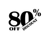 Icona di sconto di vendite Prezzo di offerta speciale 80 per cento - vettore illustrazione di stock Icona di sconto di vendite Prezzo di offerta speciale 80 per cento - vettore illustrazione di stock