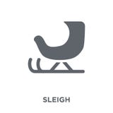 Icona di Sleigh dalla raccolta di Natale illustrazione di stock Icona di Sleigh dalla raccolta di Natale illustrazione di stock