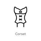 icona di vettore del corsetto del profilo linea semplice nera isolata illustrazione dell'elemento dal concetto dei vestiti corset royalty illustrazione gratis icona di vettore del corsetto del profilo linea semplice nera isolata illustrazione dell'elemento dal concetto dei vestiti corset royalty illustrazione gratis