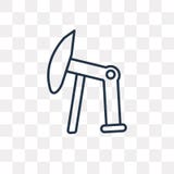 Icona di vettore del giacimento di petrolio isolata su fondo trasparente, lineare royalty illustrazione gratis Icona di vettore del giacimento di petrolio isolata su fondo trasparente, lineare royalty illustrazione gratis