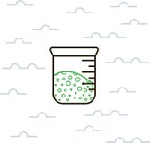 Icona di vettore del profilo della boccetta del laboratorio royalty illustrazione gratis Icona di vettore del profilo della boccetta del laboratorio royalty illustrazione gratis