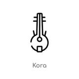 icona di vettore di kora del profilo linea semplice nera isolata illustrazione dell'elemento dal concetto della cultura icona edi illustrazione vettoriale icona di vettore di kora del profilo linea semplice nera isolata illustrazione dell'elemento dal concetto della cultura icona edi illustrazione vettoriale