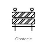 icona di vettore di ostacolo del profilo linea semplice nera isolata illustrazione dell'elemento dal concetto di sicurezza Colpo illustrazione vettoriale icona di vettore di ostacolo del profilo linea semplice nera isolata illustrazione dell'elemento dal concetto di sicurezza Colpo illustrazione vettoriale