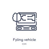 Icona fyling lineare del veicolo dal intellegence artificiale e dalla raccolta futura del profilo di tecnologia Linea sottile vet royalty illustrazione gratis Icona fyling lineare del veicolo dal intellegence artificiale e dalla raccolta futura del profilo di tecnologia Linea sottile vet royalty illustrazione gratis
