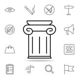 Icona greca del podio Elemento dell'icona semplice per i siti Web, web design, cellulare app, grafici di informazioni Linea sotti royalty illustrazione gratis Icona greca del podio Elemento dell'icona semplice per i siti Web, web design, cellulare app, grafici di informazioni Linea sotti royalty illustrazione gratis