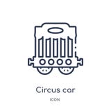 Icona lineare dell'automobile del circo dalla raccolta del profilo del circo Linea sottile vettore dell'automobile del circo isol royalty illustrazione gratis Icona lineare dell'automobile del circo dalla raccolta del profilo del circo Linea sottile vettore dell'automobile del circo isol royalty illustrazione gratis