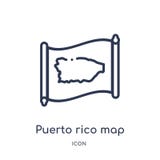 Icona lineare della mappa del Porto Rico dalla raccolta del profilo di Countrymaps Linea sottile vettore della mappa del Porto Ri illustrazione di stock Icona lineare della mappa del Porto Rico dalla raccolta del profilo di Countrymaps Linea sottile vettore della mappa del Porto Ri illustrazione di stock