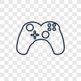 Icona lineare di vettore di concetto di Gamepad isolata su backg trasparente royalty illustrazione gratis Icona lineare di vettore di concetto di Gamepad isolata su backg trasparente royalty illustrazione gratis