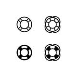 Icona Logo Vector Symbol di salvagente Bagnino Icon Isolated su fondo bianco illustrazione di stock Icona Logo Vector Symbol di salvagente Bagnino Icon Isolated su fondo bianco illustrazione di stock