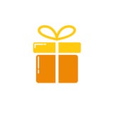 Icona minimalista semplice di simbolo del contenitore di regalo Fotografia Stock Libera da Diritti Icona minimalista semplice di simbolo del contenitore di regalo Fotografia Stock Libera da Diritti