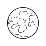 Icona piana del profilo della luna piena su bianco illustrazione di stock Icona piana del profilo della luna piena su bianco illustrazione di stock