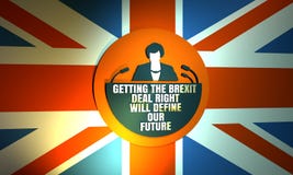 Icona piana della donna con la citazione di Theresa May royalty illustrazione gratis Icona piana della donna con la citazione di Theresa May royalty illustrazione gratis