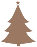 Icona piana di Brown dell'albero di Natale su fondo bianco illustrazione di stock Icona piana di Brown dell'albero di Natale su fondo bianco illustrazione di stock