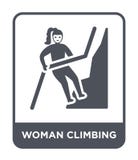 icona rampicante della donna nello stile d'avanguardia di progettazione icona rampicante della donna isolata su fondo bianco icon royalty illustrazione gratis icona rampicante della donna nello stile d'avanguardia di progettazione icona rampicante della donna isolata su fondo bianco icon royalty illustrazione gratis