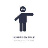 icona sorpresa di sorriso su fondo bianco Illustrazione semplice dell'elemento dal concetto della gente illustrazione di stock icona sorpresa di sorriso su fondo bianco Illustrazione semplice dell'elemento dal concetto della gente illustrazione di stock