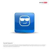 icona sorridente, icona del fronte - bottone del blu 3d illustrazione di stock icona sorridente, icona del fronte - bottone del blu 3d illustrazione di stock