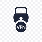 Icona trasparente virtuale della rete privata Networ privato virtuale illustrazione vettoriale Icona trasparente virtuale della rete privata Networ privato virtuale illustrazione vettoriale