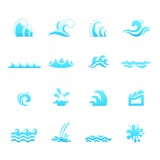 Icone dell'onda di acqua royalty illustrazione gratis Icone dell'onda di acqua royalty illustrazione gratis
