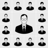 Icone dell'uomo di affari messe royalty illustrazione gratis Icone dell'uomo di affari messe royalty illustrazione gratis