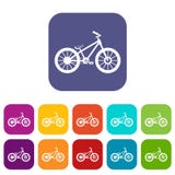 Icone della bici messe Fotografie Stock Libere da Diritti Icone della bici messe Fotografie Stock Libere da Diritti