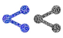 Icone della parte del mosaico di vie della posta illustrazione vettoriale Icone della parte del mosaico di vie della posta illustrazione vettoriale