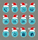 Icone di natale Segno di natale per i siti Web illustrazione di stock Icone di natale Segno di natale per i siti Web illustrazione di stock