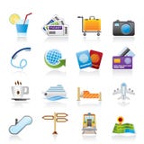 Icone di vacanza e di viaggio royalty illustrazione gratis Icone di vacanza e di viaggio royalty illustrazione gratis