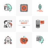 Icone seguenti di Futuro di tecnologie emergenti illustrazione di stock Icone seguenti di Futuro di tecnologie emergenti illustrazione di stock