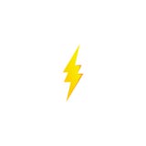 Icono amarillo simple del rayo libre illustration Icono amarillo simple del rayo libre illustration