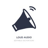 icono audio ruidoso en el fondo blanco Ejemplo simple del elemento del concepto de UI stock de ilustración icono audio ruidoso en el fondo blanco Ejemplo simple del elemento del concepto de UI stock de ilustración