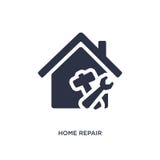 icono casero de la reparación en el fondo blanco Ejemplo simple del elemento del concepto de la construcción stock de ilustración icono casero de la reparación en el fondo blanco Ejemplo simple del elemento del concepto de la construcción stock de ilustración