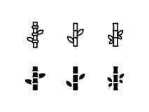 Icono de bambú Logo Vector Symbol Isolated en el fondo blanco libre illustration Icono de bambú Logo Vector Symbol Isolated en el fondo blanco libre illustration