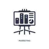 icono de comercialización de la presentación en el fondo blanco Ejemplo simple del elemento del concepto del márketing ilustración del vector icono de comercialización de la presentación en el fondo blanco Ejemplo simple del elemento del concepto del márketing ilustración del vector