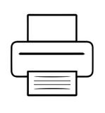 Icono de impresora en el fondo blanco stock de ilustración Icono de impresora en el fondo blanco stock de ilustración