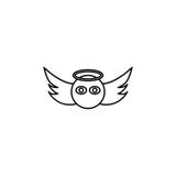 Icono de la cara del ángel stock de ilustración Icono de la cara del ángel stock de ilustración
