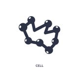 icono de la célula en el fondo blanco Ejemplo simple del elemento del concepto de la química ilustración del vector icono de la célula en el fondo blanco Ejemplo simple del elemento del concepto de la química ilustración del vector