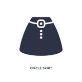 icono de la falda del círculo en el fondo blanco Ejemplo simple del elemento del concepto de la ropa libre illustration icono de la falda del círculo en el fondo blanco Ejemplo simple del elemento del concepto de la ropa libre illustration