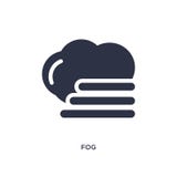 icono de la niebla en el fondo blanco Ejemplo simple del elemento del concepto de la meteorología stock de ilustración icono de la niebla en el fondo blanco Ejemplo simple del elemento del concepto de la meteorología stock de ilustración